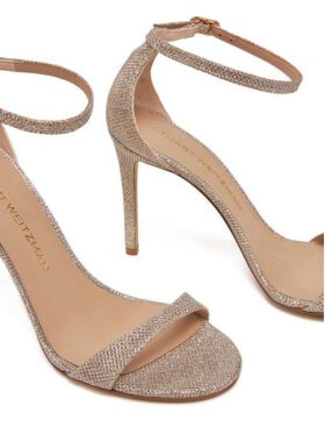 Stuart Weitzman Sandały Nudist II Sandal SJ998 Złoty