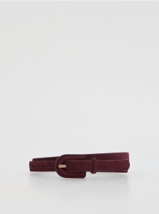 Wąski pasek do talii - bordowy