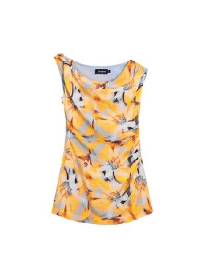 Desigual Sukienka letnia Sol 26SWVW50 Żółty Slim Fit