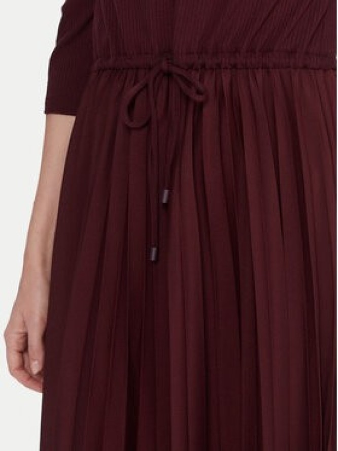 Tommy Hilfiger Sukienka codzienna WW0WW46138 Bordowy Slim Fit