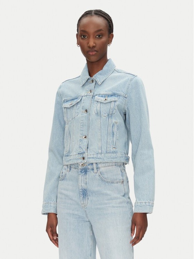 Patrizia Pepe Kurtka jeansowa 8O0170/D1WZB-CA49 Niebieski Regular Fit