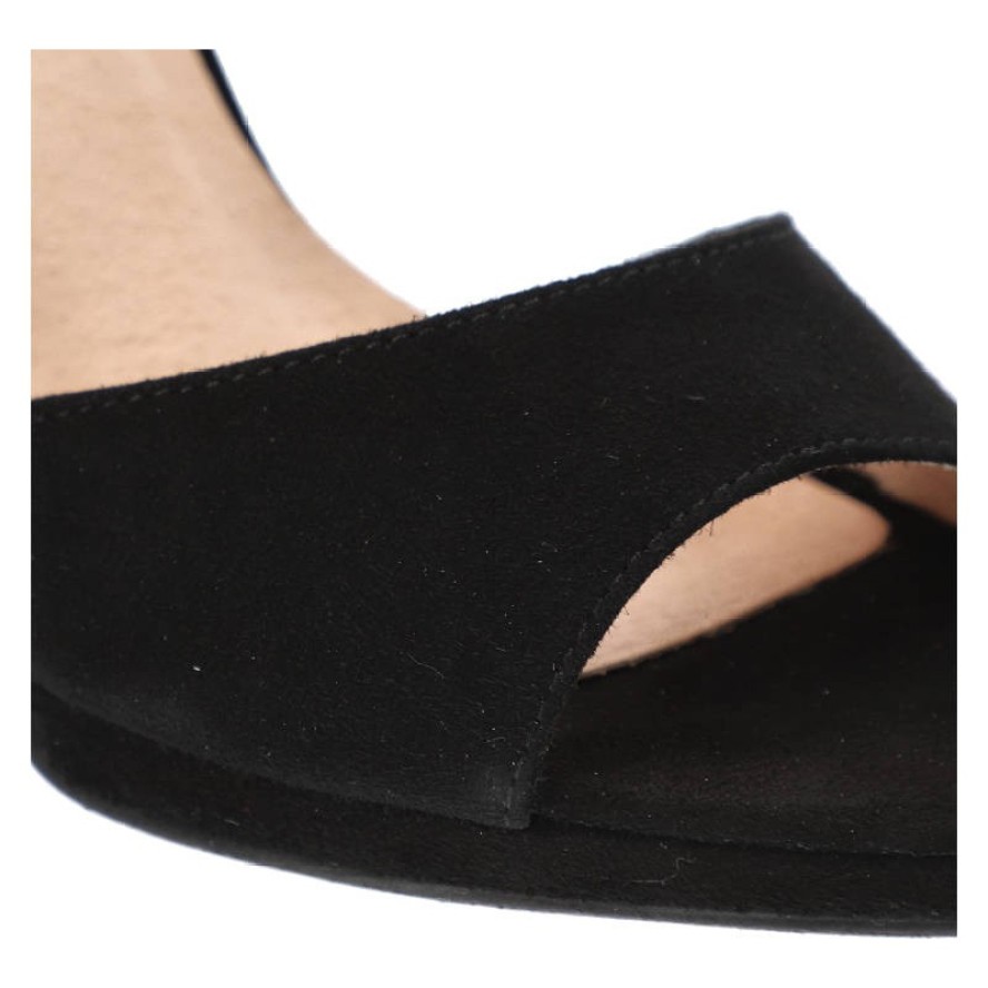 Czarne Sandały Libero Eleganckie Skórzane Buty