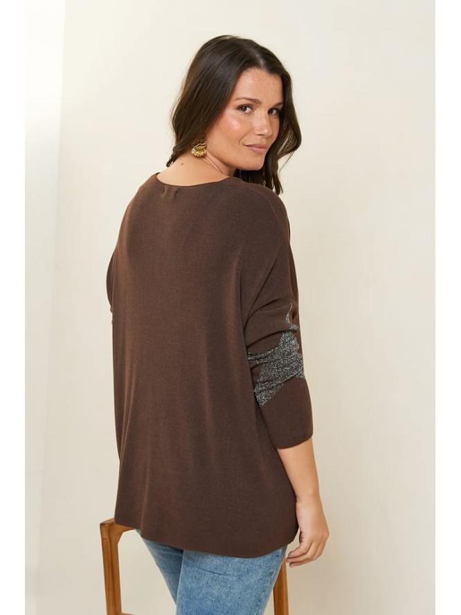 Curvy Lady Sweter w kolorze brązowym rozmiar: 44/46