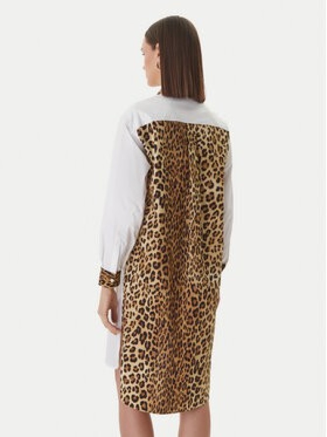 LOLA CASADEMUNT Sukienka koszulowa LS2615118 Écru Loose Fit