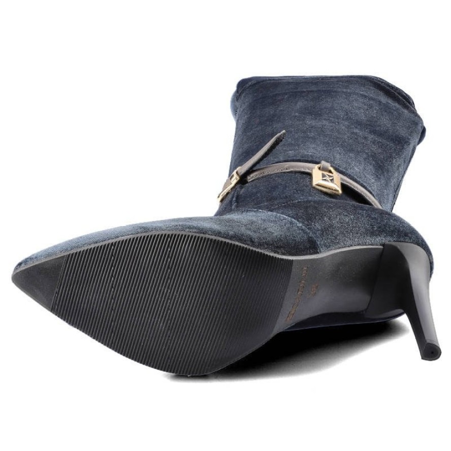 Szare Muszkieterki Damskie Carinii Stylowe Obuwie