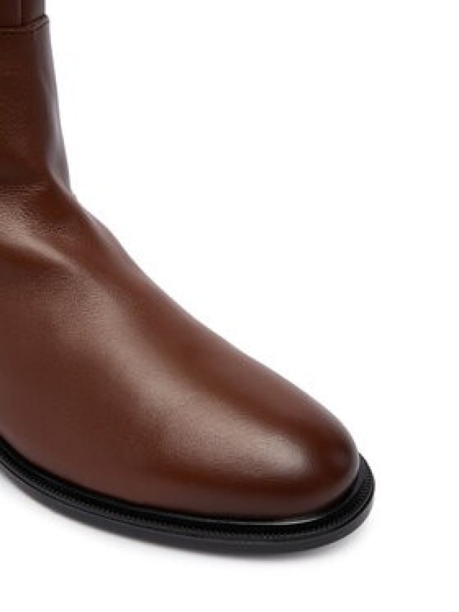 Tommy Hilfiger Kozaki Th Buckle Leather Knee Boot FW0FW09572 Brązowy