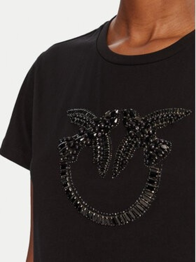 PINKO T-Shirt Quentin 100535 A2RN Czarny Regular Fit