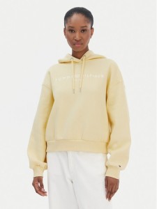 Tommy Hilfiger Bluza Corp Logo WW0WW47832 Żółty Regular Fit