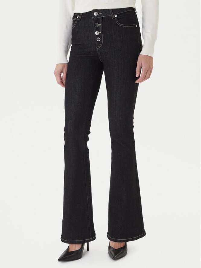 Gaudi Jeansy 521BD26006 Czarny Flare Fit