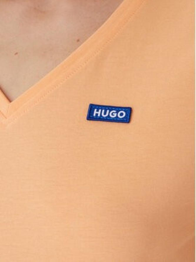HUGO T-Shirt Classic 50513667 Pomarańczowy Slim Fit