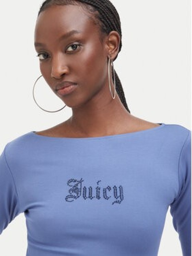 Juicy Couture Bluzka JCWCT226329 Niebieski Slim Fit