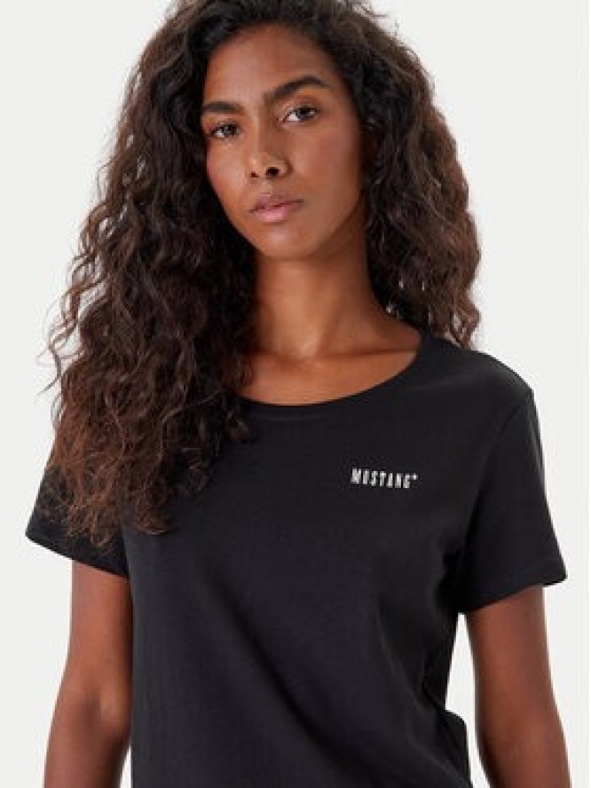 Mustang T-Shirt Alma 1016748 Czarny Regular Fit