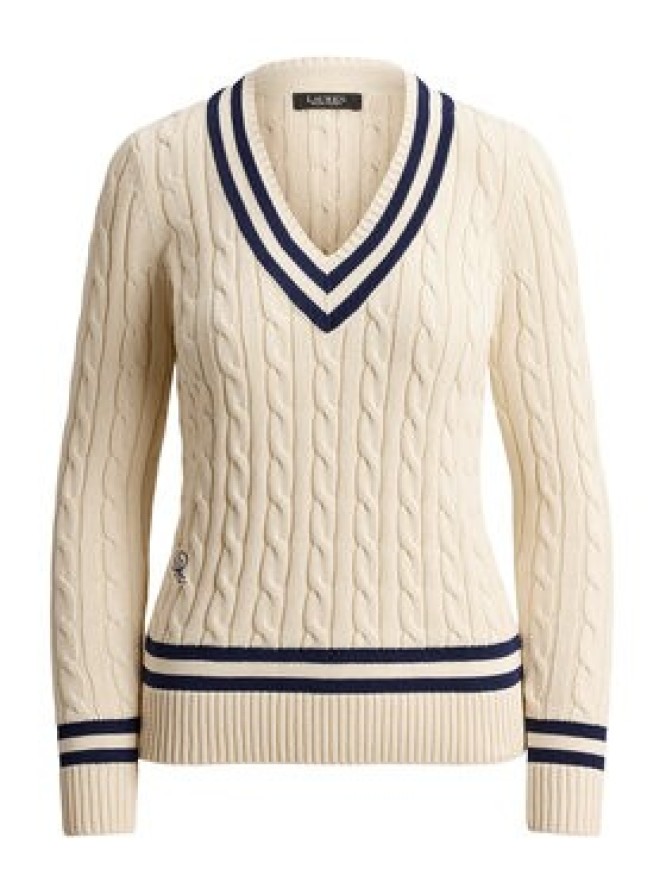 LAUREN RALPH LAUREN Sweter 200B22020001 Beżowy jasny Relaxed Fit
