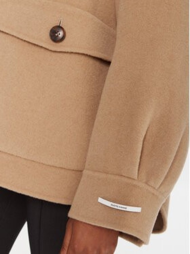 Marella Płaszcz wełniany Gettone 2523086011 Beżowy Loose Fit