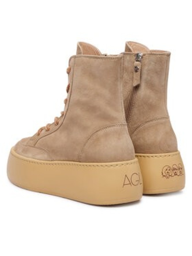 AGL Trzewiki Vibe Lowboot D946512PJV Beżowy