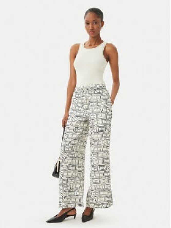 Tommy Hilfiger Spodnie materiałowe WW0WW48970 Beżowy jasny Wide Leg