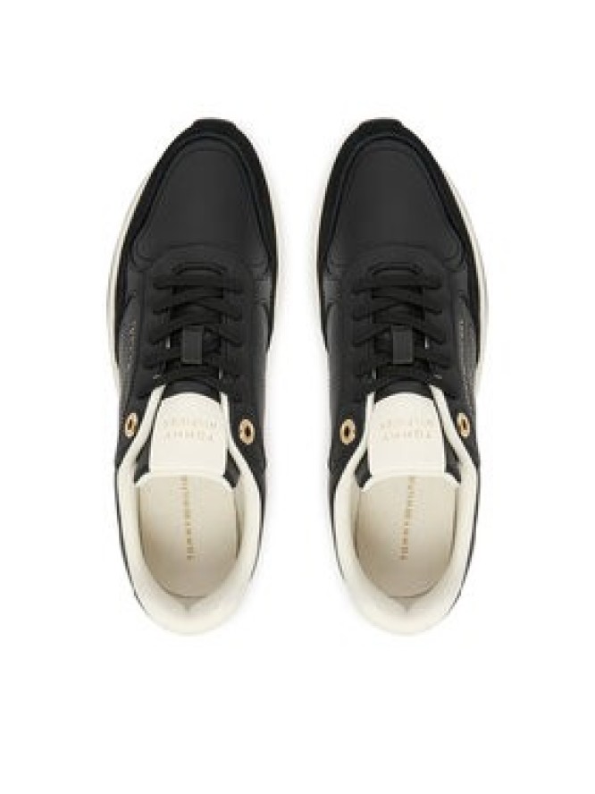 Tommy Hilfiger Sneakersy Monogram Mix Material Runner FW0FW09267 Czarny