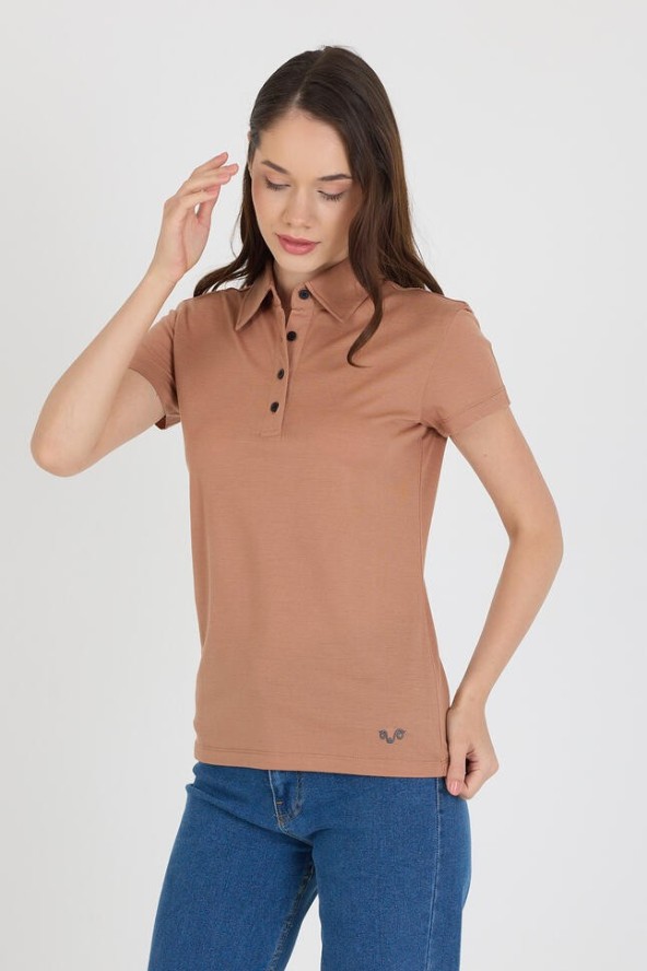 Koszulka Polo Damska 100% Merino Woolona