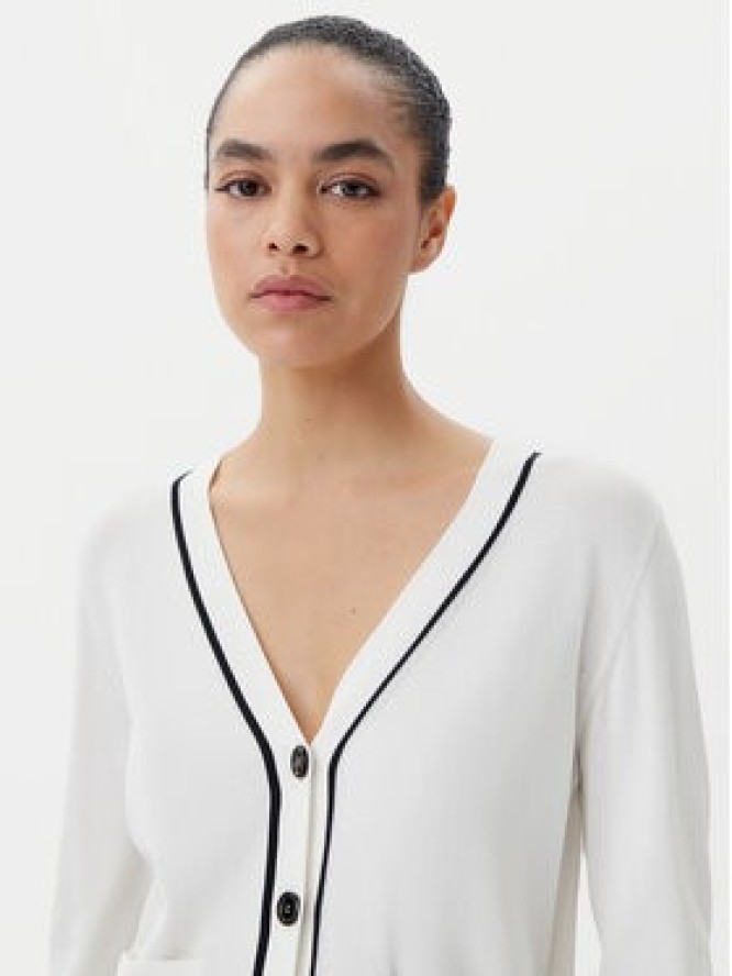 Luisa Spagnoli Kardigan Canaria 100003 Écru Regular Fit