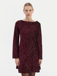 Rinascimento Sukienka koktajlowa CFC0126781003 Bordowy Regular Fit