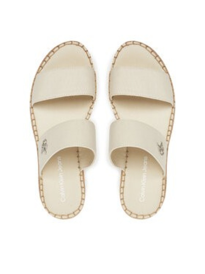 Calvin Klein Jeans Espadryle Sporty Rope Mg Lth Webbing YW0YW01704 Beżowy