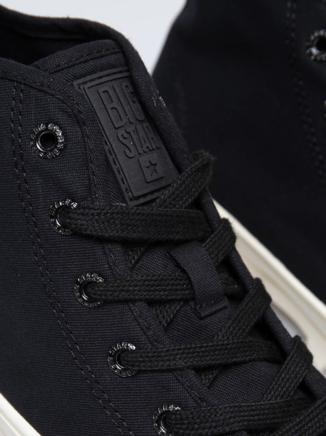 Trampki damskie wysokie czarne OO274008 906