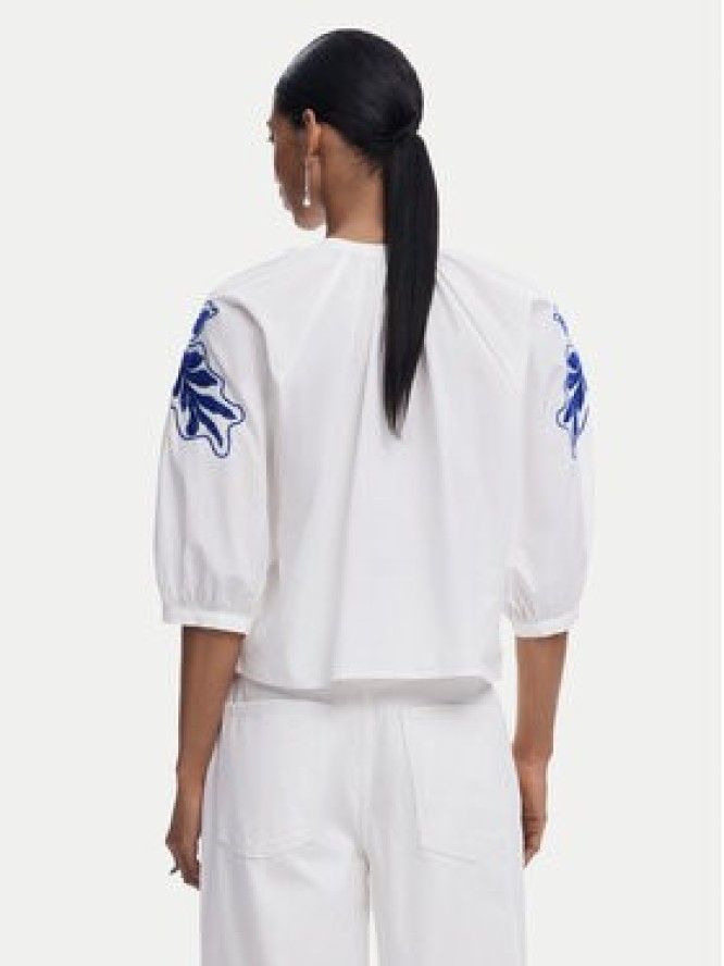 Desigual Bluzka Cratos 25SWBW03 Biały Loose Fit