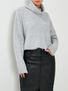 Melanżowy golf - szary