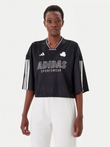 adidas T-Shirt Tiro Cut 3-Stripes JG4097 Czarny Oversize