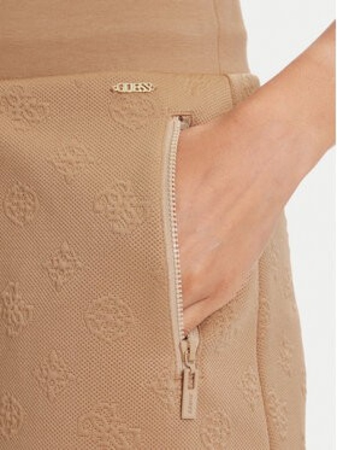 Guess Spódnica mini V5YD03 KBSL2 Brązowy Regular Fit