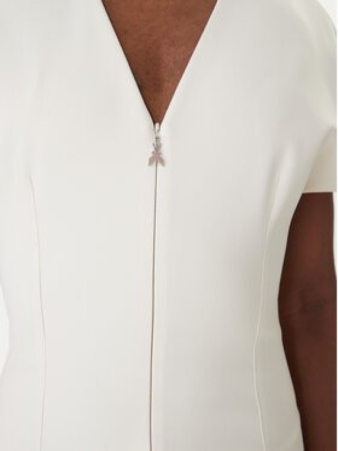 Patrizia Pepe Sukienka koktajlowa 8A1663/A6F5-W409 Écru Regular Fit