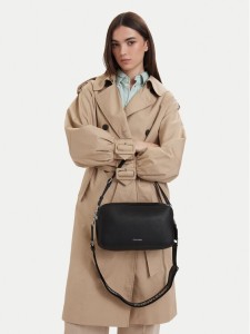 Calvin Klein Torebka Webbing 2X Strap Lg Camera Bag LV04F3642G Czarny