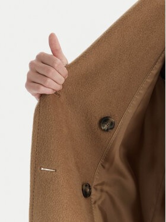 Weekend Max Mara Płaszcz wełniany Zufolo 2525016092 Brązowy Regular Fit
