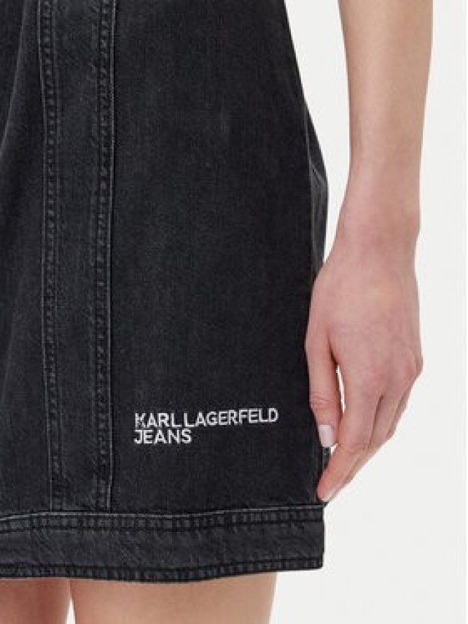 Karl Lagerfeld Jeans Sukienka jeansowa A2W13023 Szary Regular Fit