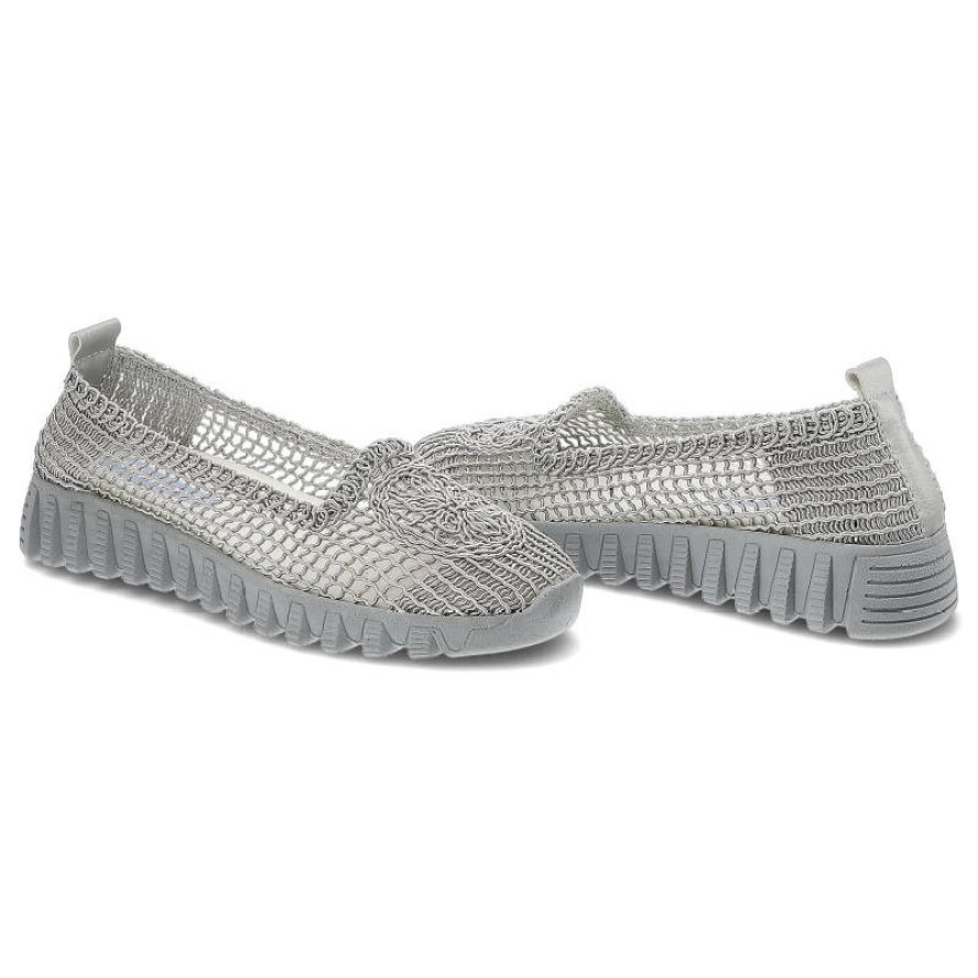 Szare Półbuty New Performance Damskie Wygodne Obuwie