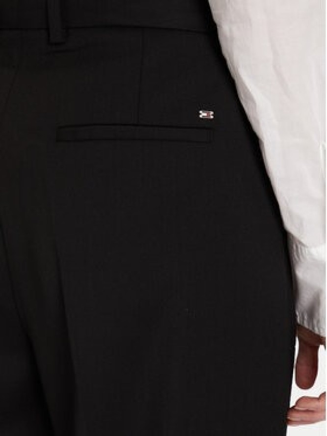 Tommy Hilfiger Spodnie materiałowe Timeless WW0WW48362 Czarny Straight Fit