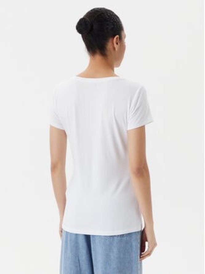 Liu Jo Beachwear T-Shirt VA5157 JS360 Biały Regular Fit