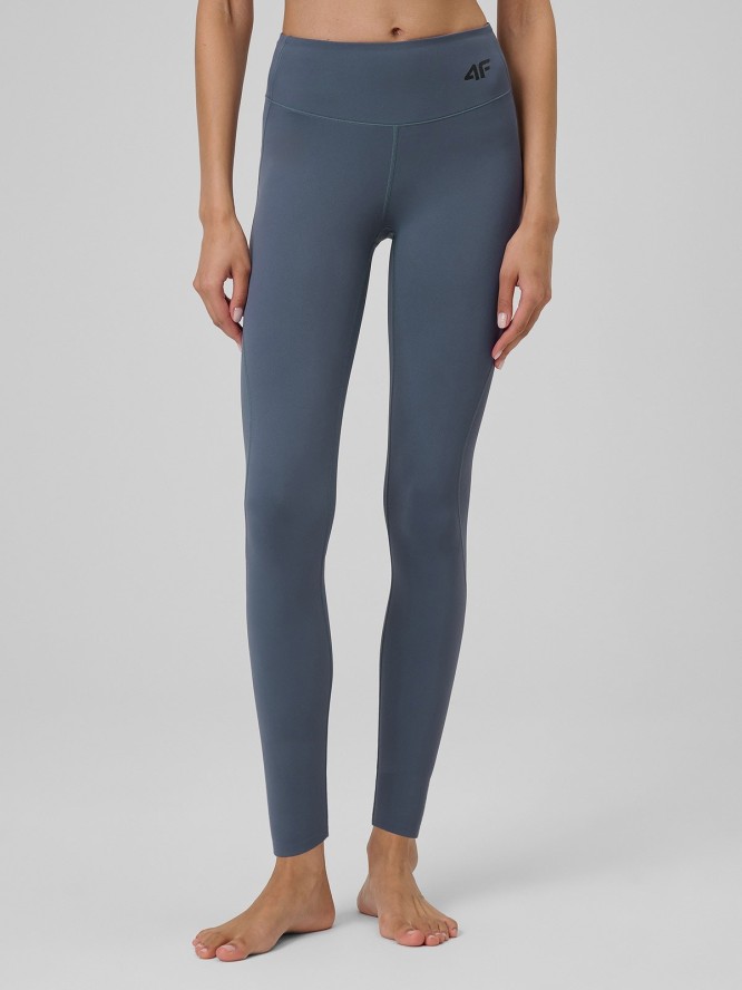 4F Legginsy do jogi szybkoschnące damskie - fioletowe M