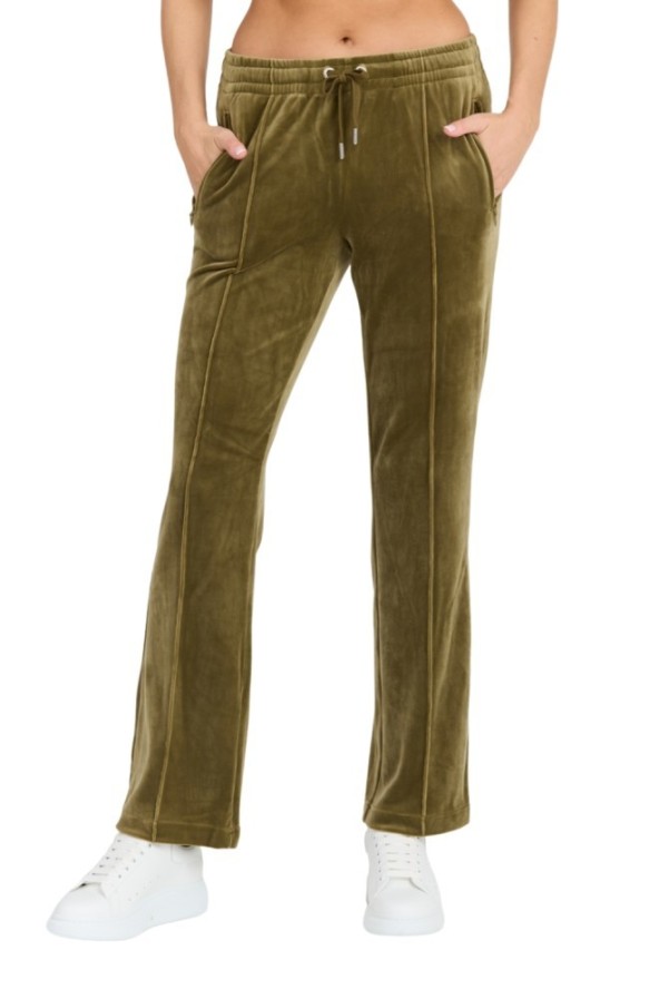 JUICY COUTURE Damskie zielone spodnie dresowe Tina Track Pant, Rozmiar XS