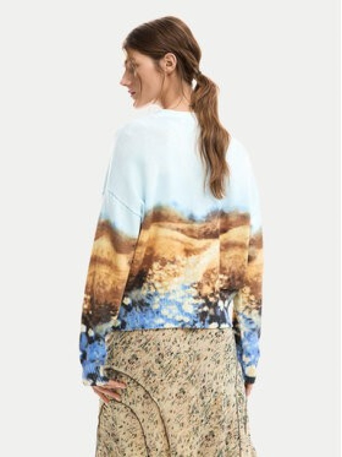 Desigual Kardigan Sun 26SWJF18 Niebieski jasny Regular Fit