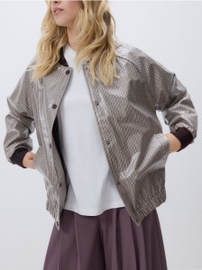 Kurtka bomber w kratę - wielobarwny