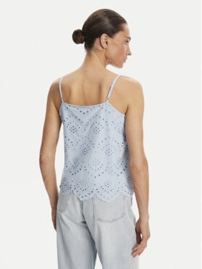 Pieces Top Vilde 17156563 Błękitny Regular Fit