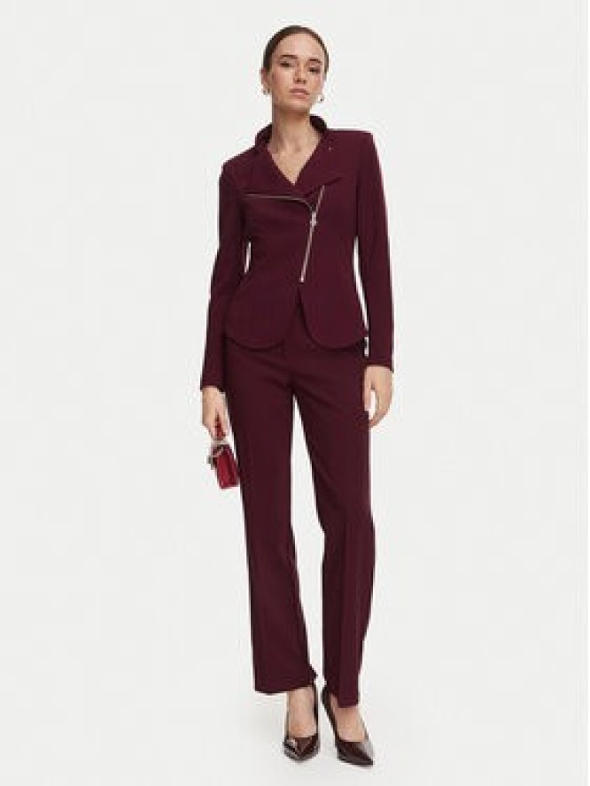 Rinascimento Marynarka CFC0130203003 Bordowy Slim Fit