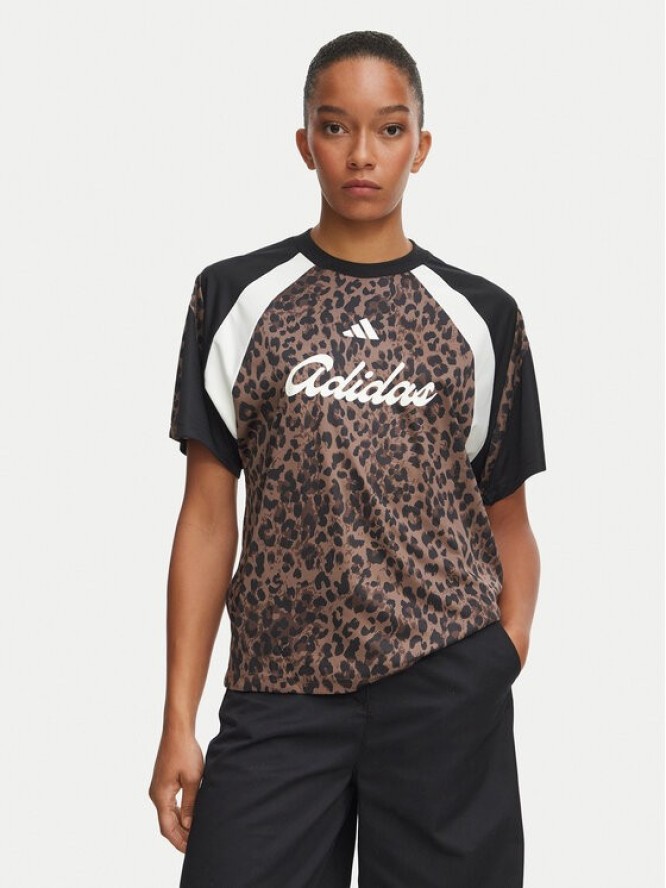 adidas T-Shirt House Of Tiro Jersey KV0905 Brązowy Regular Fit