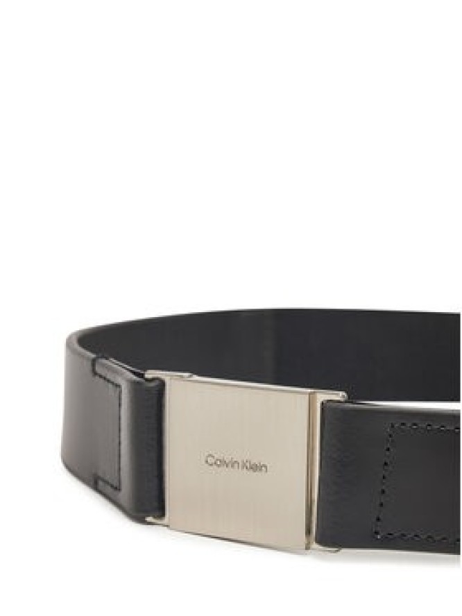 Calvin Klein Pasek Damski Logo Plaque Elasticated Belt 3.0 K60K612931 Czarny