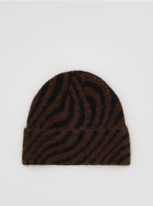 Czapka beanie - ciemnobrązowy