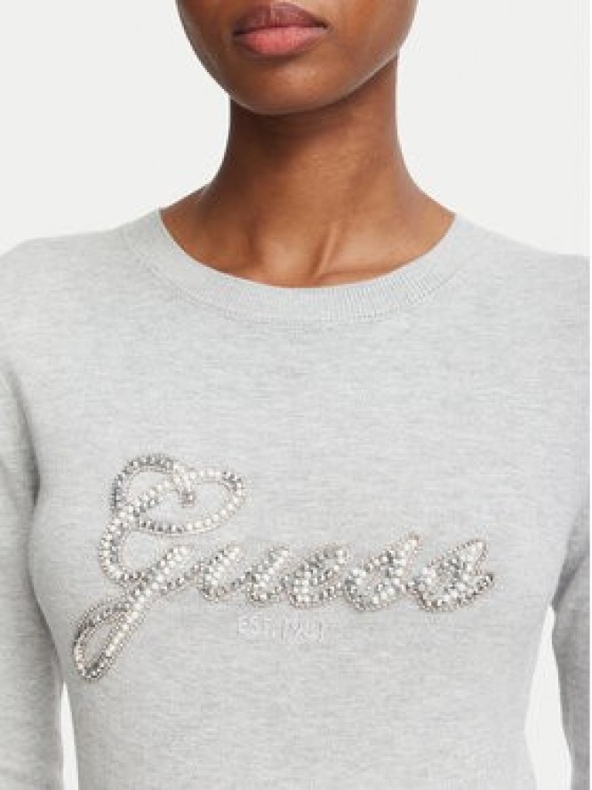 Guess Sweter W6BR53 Z1454 Szary Regular Fit