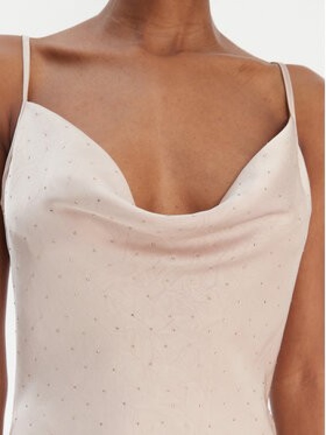 Guess Sukienka wieczorowa W6RK50 WJ732 Beżowy Classic Fit