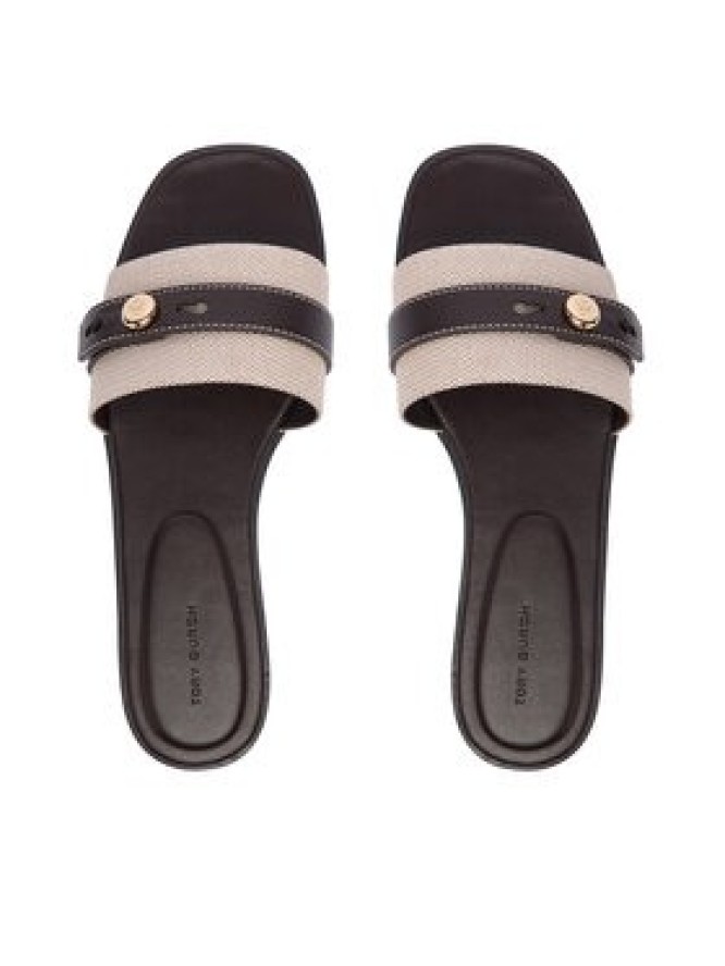 Tory Burch Klapki Romy Slide 183307 Brązowy