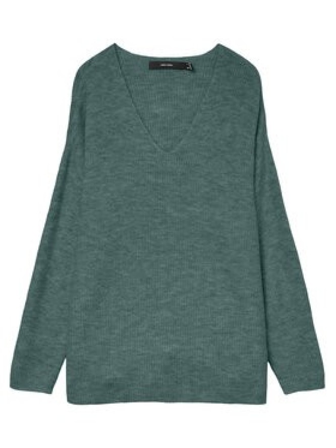 Vero Moda Sweter Crewlefile 10233357 Zielony Loose Fit